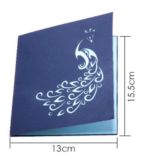 Pop Out Card Peacock