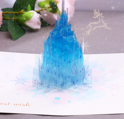 Pop Out Card Best Wish Castle