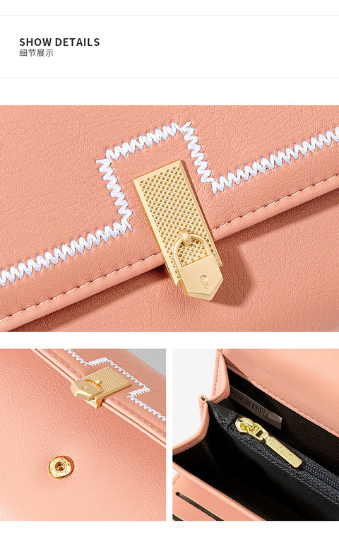 Stitch Lock Long Wallet