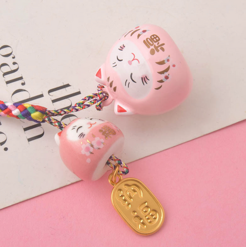 Gemini Lucky Cat Pearlescent Charm
