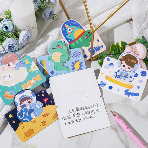 Cute Dino Astronaut Card