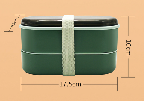 Dual Layer Colorful Oval Bento 700ml