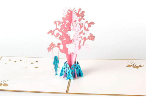 Pop Out Card Cherry Blossom Girl