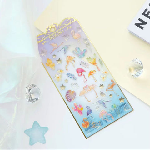 Crystal Flamingo Stickers