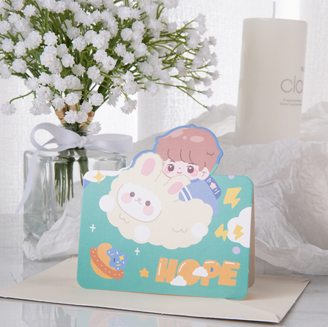 Cute Dino Astronaut Card