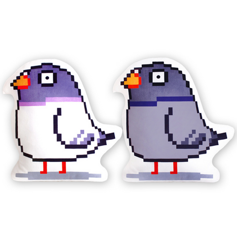 Pixel Bird Pillow Cushion 38cm
