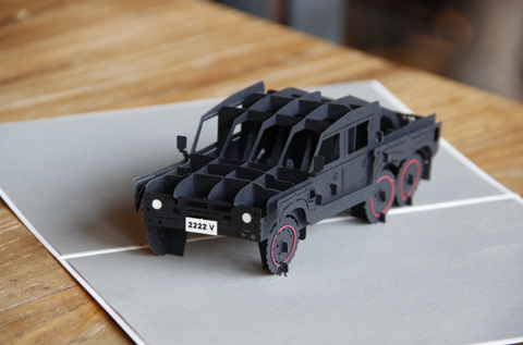 Pop Out Card Jeep Truck