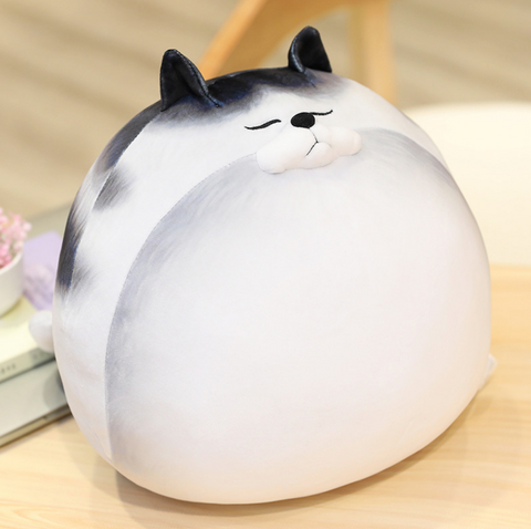 Round Squeezy Cat Plush 50cm