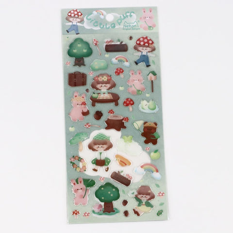 Green Field Puffs Stickers