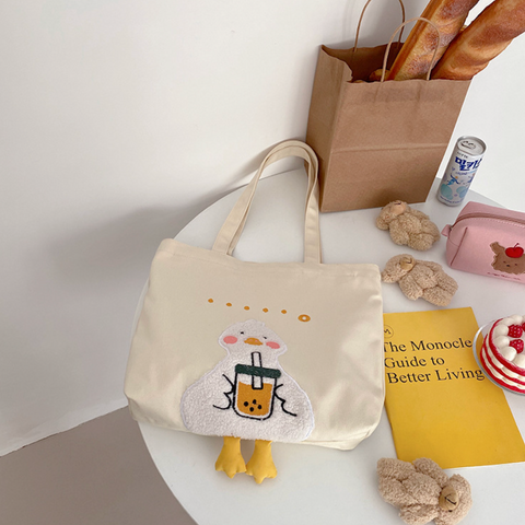 Happy Duck Cotton Tote