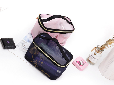 Hello Kitty Toiletry Transparent Mesh Bag