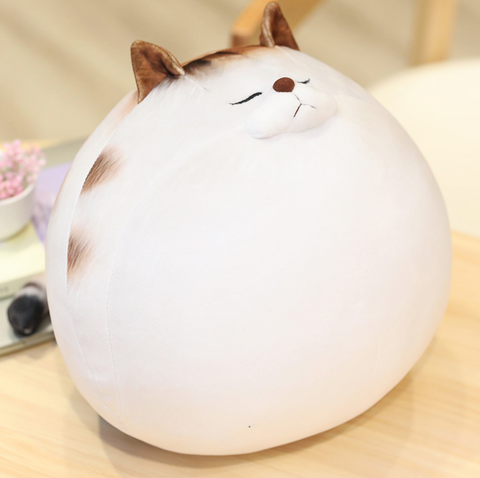 Round Squeezy Cat Plush 50cm