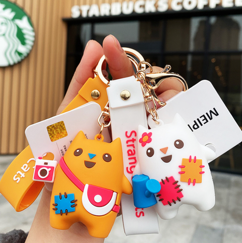 Strange Cats Keychain