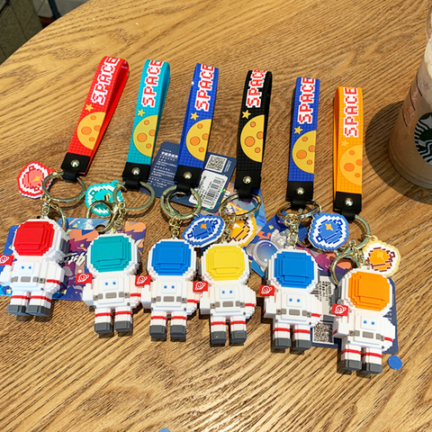 Space Pixel Astronaut Keychain
