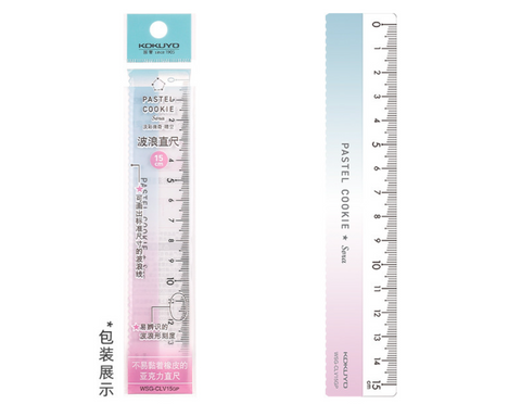 Kokuyo Campus Pastel Cookie Ruler 15cm