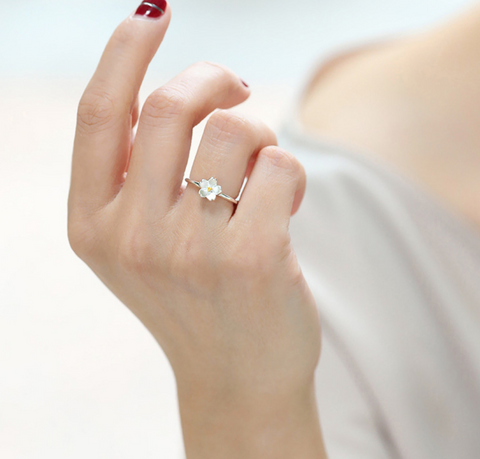 Silver Lotus Ring