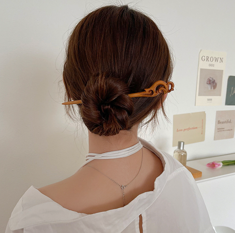 Peach Wood Hairpin