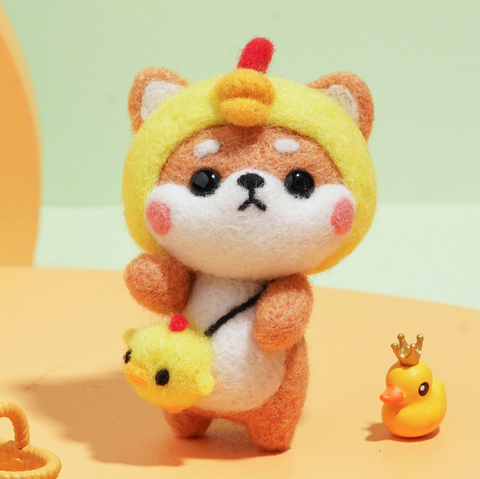 Sweet Shiba Inu Needle Felt Set