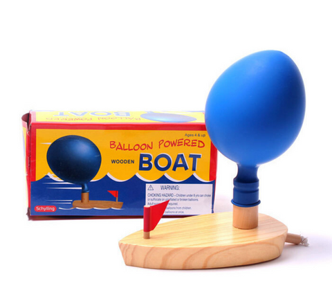 Balloon Powered Wooden Boat