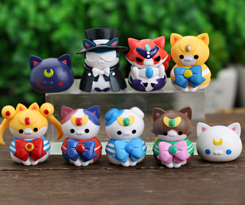 Sailormoon Cats Chibi Statues
