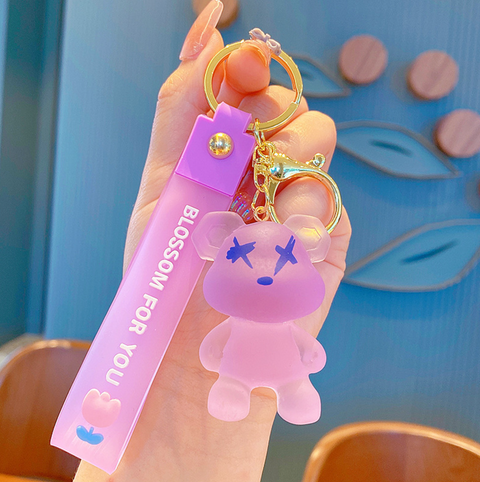 Blossom Crystal Bear Keychain