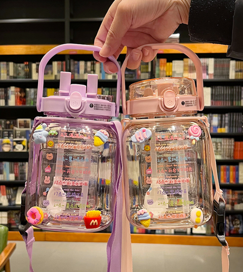 Double Straw Water Bottle 1300ml