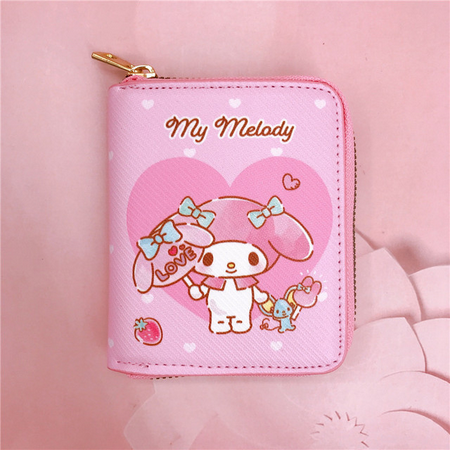 Sanrio Heart Zipper Short Wallet