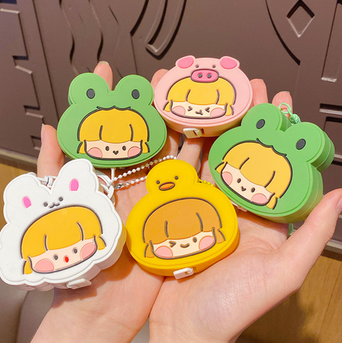 Animal Girl Measuring Tape Keychain
