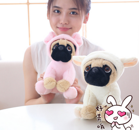 20cm Costume Pug Plush