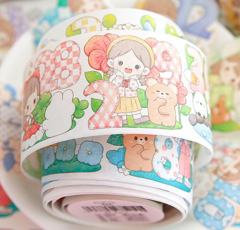 Telado Numbers Washi Tape - Pink