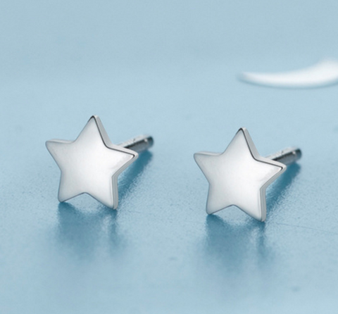 Silver Star Earring
