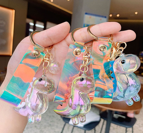 Crystal Dinosuar Keychain