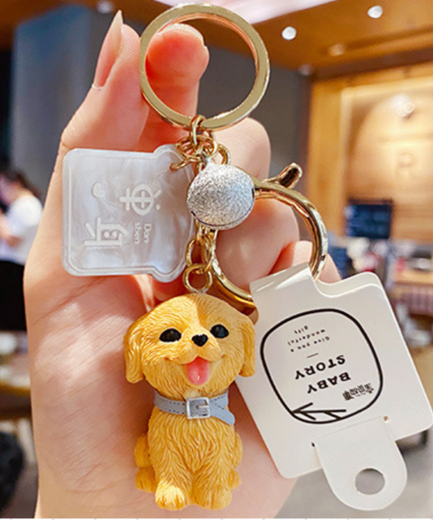 Baby Story Dog Keychain