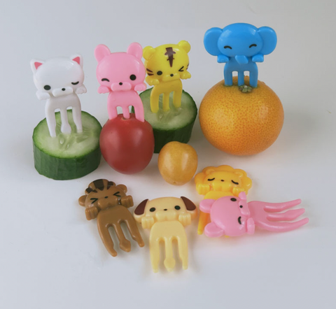 Cute Colorful Animals Bento Picks