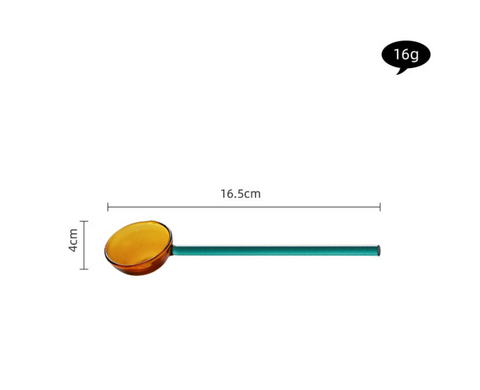 Colorful Long Glass Spoon