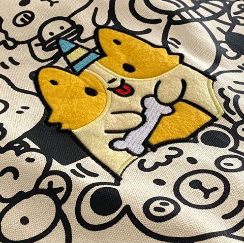 Corgi Canvas Tote