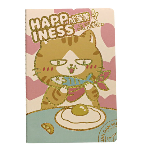 Happy Orange Cat A5 Notebook