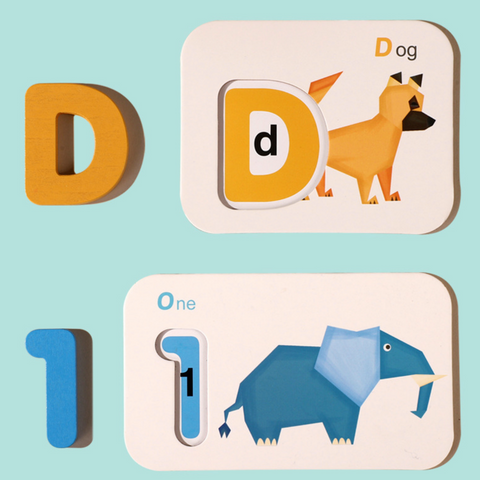 Wooden Alphabet Pair Cards