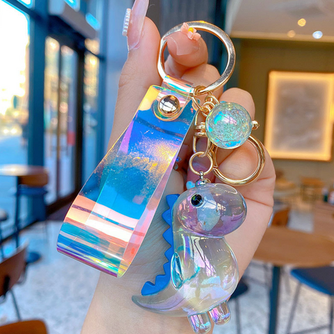Crystal Dinosuar Keychain