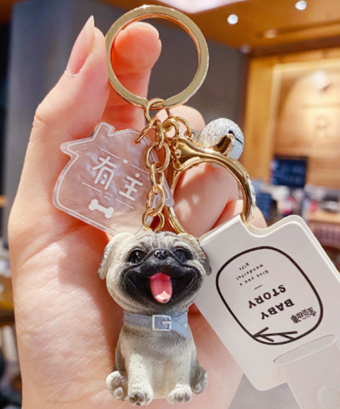 Baby Story Dog Keychain