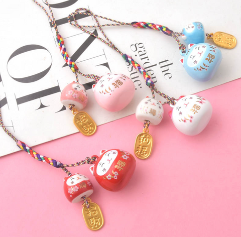 Gemini Lucky Cat Pearlescent Charm