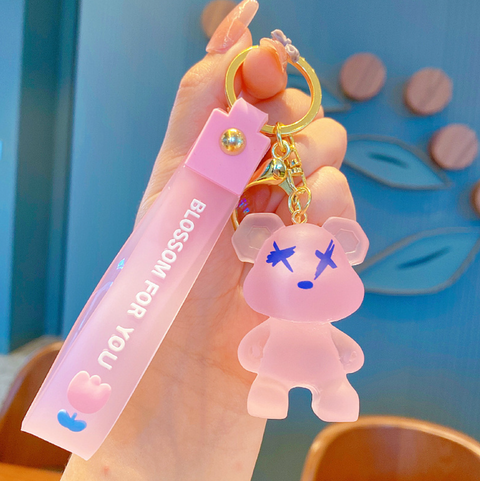 Blossom Crystal Bear Keychain