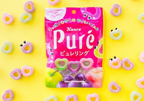 Kanro Puree Ring Gummy (Apple, Grape, & Strawberry Flavour)