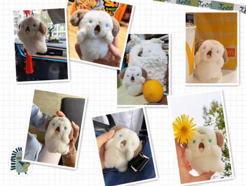 Screaming Cute Plush Keychain