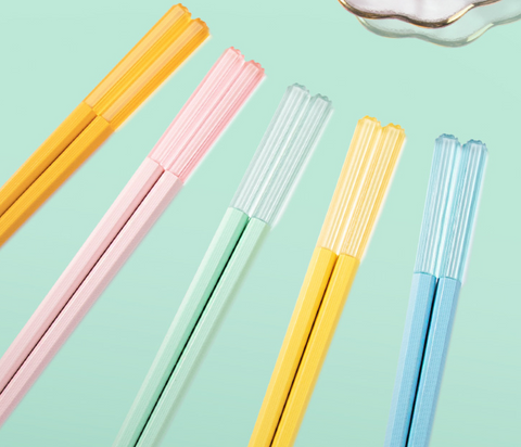 Colorful Macaron Mixed Chopstick 5 Set