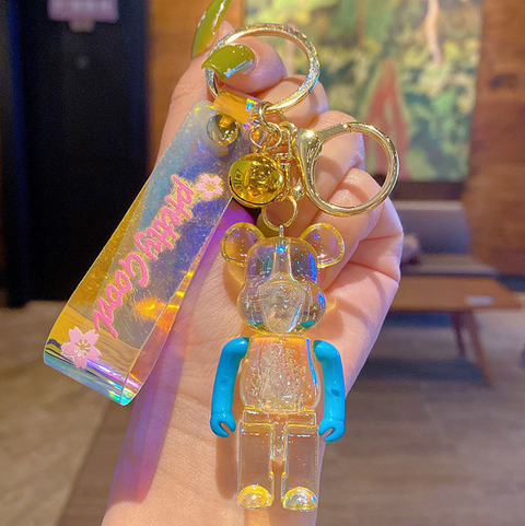 Pretty Good Crystal Bear Keychain
