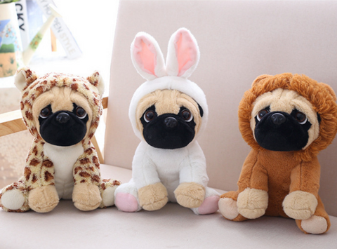 20cm Costume Pug Plush