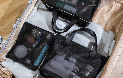 Black Mesh Cosmetic Storage Bag