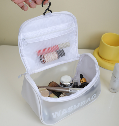 Top Zip Matte Wash Bag