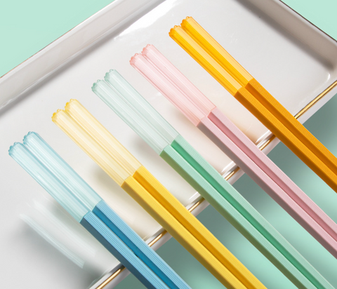 Colorful Macaron Mixed Chopstick 5 Set